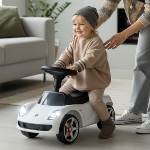 Jeździk pchacz chodzik dla dziecka Porsche Carrera GT biały