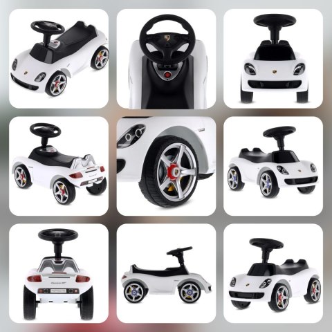 Jeździk pchacz chodzik dla dziecka Porsche Carrera GT biały