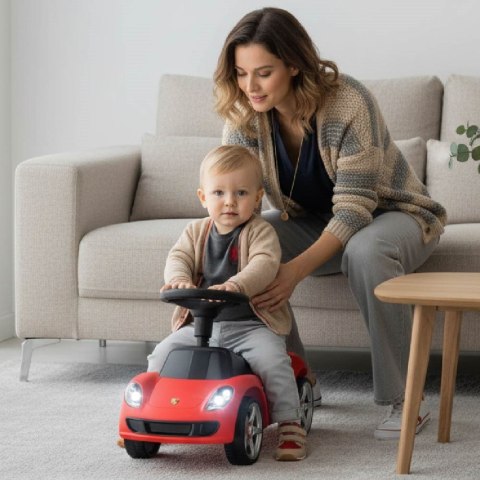 Jeździk pchacz chodzik dla dziecka Porsche Carrera GT czerwony