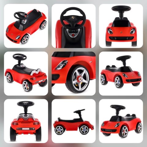 Jeździk pchacz chodzik dla dziecka Porsche Carrera GT czerwony