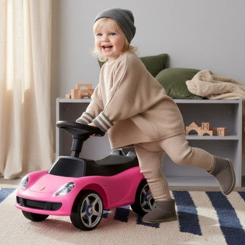 Jeździk pchacz chodzik dla dziecka Porsche Carrera GT różowy