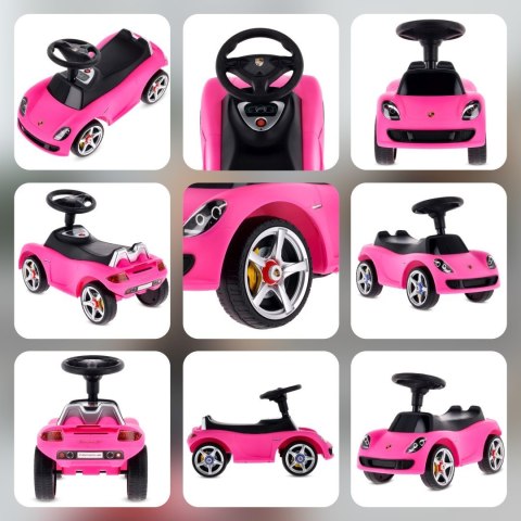 Jeździk pchacz chodzik dla dziecka Porsche Carrera GT różowy