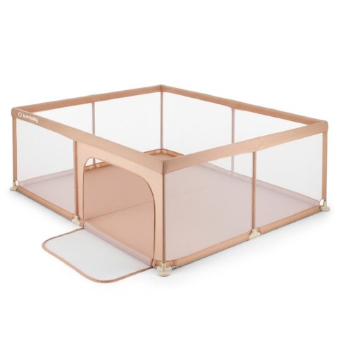 Kojec dla dziecka łóżeczko DUŻY PLAC ZABAW 150 x 200 x 68 cm - łososiowy