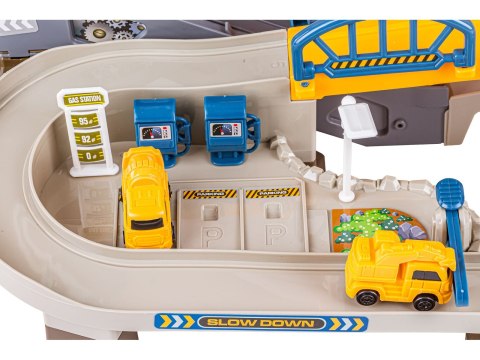 Zjazd samochodowy Tor Kulkowy PLAC BUDOWY Garaż Parking Zjeżdżalnia Dźwig