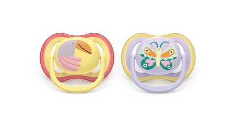AVENT SCF087/04 Smoczek Ultra Air 0-6m 2 szt. ptak/motyl