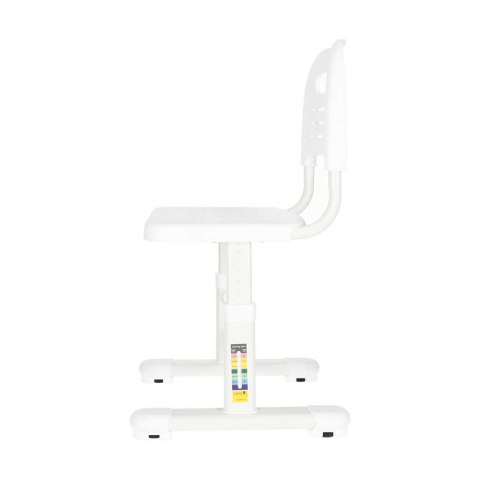 Biurko dziecięce szkolne regulowane krzesło lampka LED USB białe
