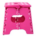 Stołek Składany Podnóżek Stopień Taboret Antypoślizgowy Różowy 24 x 19 cm