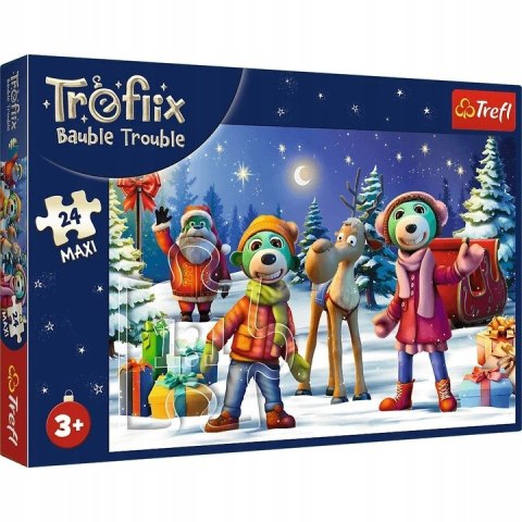 TREFL 14375 Puzzle 24 MAXI Trefliki lepią bałwana