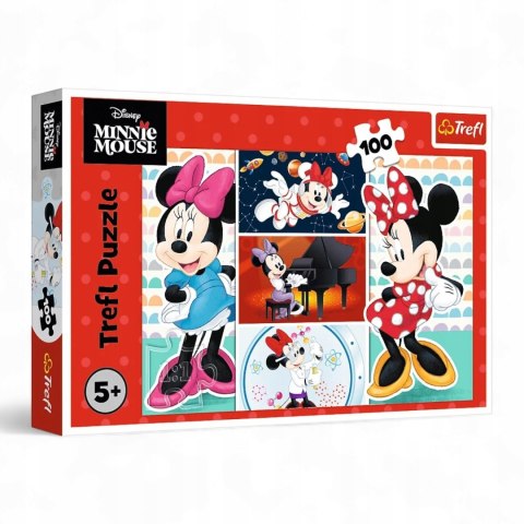 TREFL 16517 Puzzle 100 Zabawna Minnie