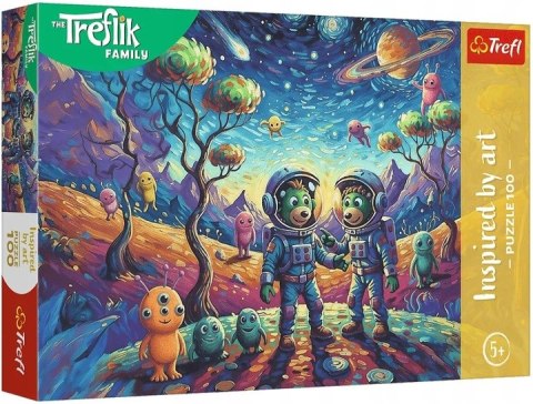 TREFL 16562 Puzzle 100 Kosmiczne fantazje / Rodzina Treflików