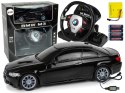 Auto Zdalnie Sterowane BMW M3 Czarny Pilot Kierownica 1:18 Dźwięk Światła