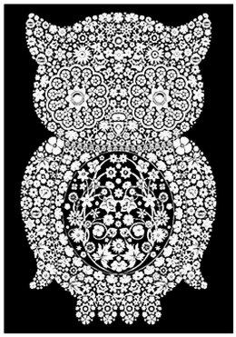 Kolorowanka Welwetowa A4 Sowa