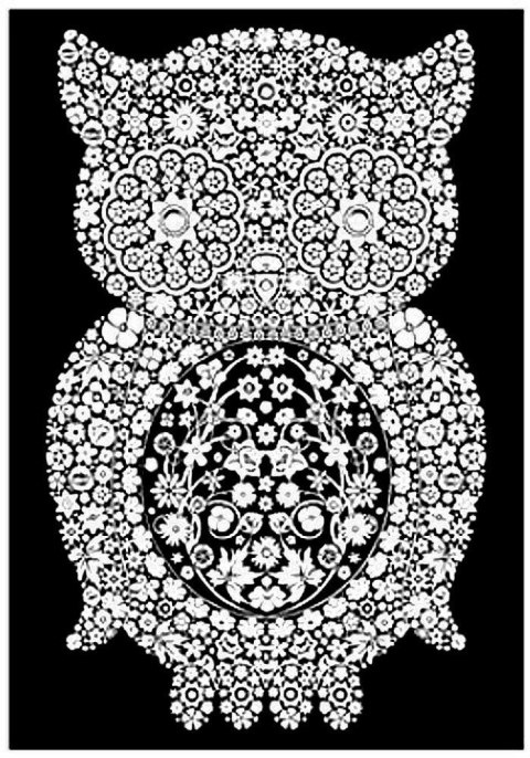 Kolorowanka Welwetowa A4 Sowa