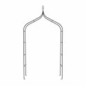 Pergola ogrodowa LUARO metalowa łuk z grotami na róże kwiaty pnącza 265 cm