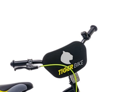 Rower 12 cali Tiger Bike z pchaczem - czarny & żółty & szary