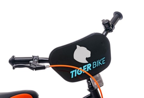 Rower 14 cali Tiger Bike z pchaczem - czarny & pomarańczowy & turkusowy