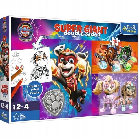 TREFL 42009 Puzzle Super Giant 15 Wspaniała drużyna / PAW PATROL