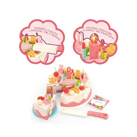 WOOPIE 29672 Tort urodzinowy do krojenia Świeczki Owoce