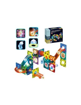 WOOPIE 40017 Magnetyczne klocki Tor świetlny 49 el.