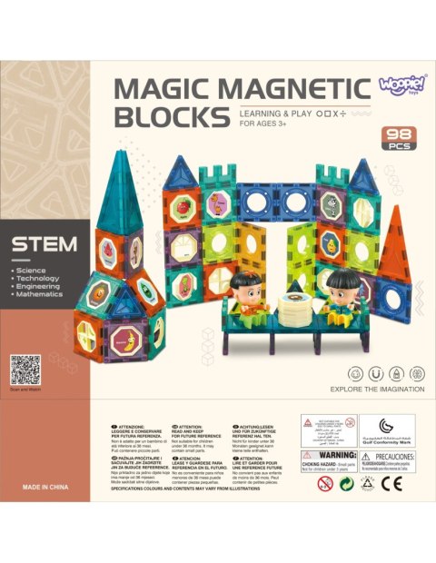 WOOPIE 43056 Klocki magnetyczne zamek 98 el.