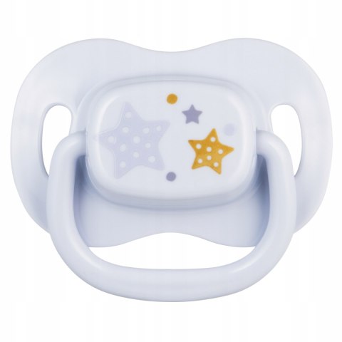 CANPOL 22/581_blu_new Smoczek uspokajający silikonowy symetryczny 6-18m-cy Newborn Baby niebieski