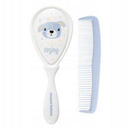 CANPOL 2/419 Szczoteczka + grzebień do włosów twarda niebieska