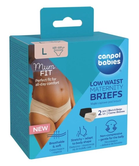 CANPOL 78/019 Mum fit majtki ciążowe pod brzuch rozmiar L 2 szt.