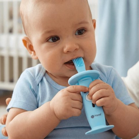 HAXE HX706 Muzyczna szczoteczka - gryzak dla dzieci Lulino 6m+ niebieska