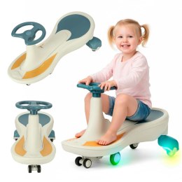 Jeździk grawitacyjny LED Swing Fix S4 świecące koła z muzyką grający 76cm niebiesko-biały max 100kg