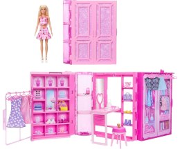 Mattel HXD58 Lalka Modowa Barbie Różowa Z Szafą