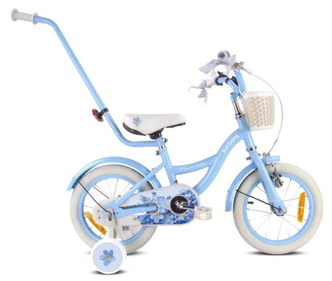 Rower 14 cali Flower bike niezapominajka - niebieski