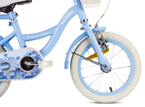 Rower 14 cali Flower bike niezapominajka - niebieski