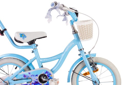 Rower 16 cali Flower bike NIEZAPOMINAJKA - niebieski