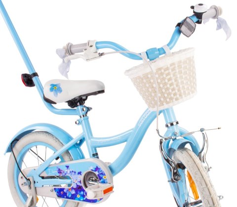 Rower 16 cali Flower bike NIEZAPOMINAJKA - niebieski