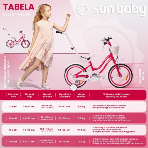 Rower 16 cali Heart bike - malinowy
