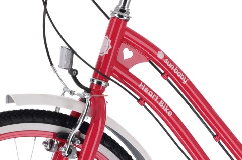 Rower 24 cali Heart bike 7-biegowa przerzutka SHIMANO - malinowy