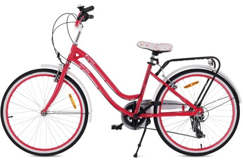 Rower 24 cali Heart bike 7-biegowa przerzutka SHIMANO - malinowy