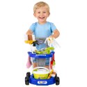 Zestaw Do Sprzątania Dla Dzieci Wózek Odkurzacz Interaktywny Akcesoria 20el