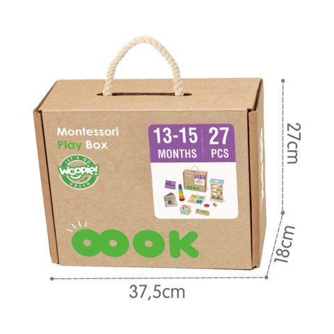 WOOPIE GREEN Pudełko Box 6w1 13-15m Montessori Edukacyjne Sensoryczne FSC