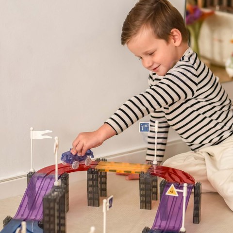 WOOPIE Magnetyczny Tor Samochodowy Wyścigowy + Autko 76 el.