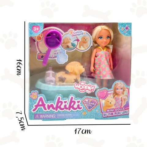 WOOPIE Laleczka z Pieskiem Wanną i Akcesoriami Do Pielęgnacji Pupila