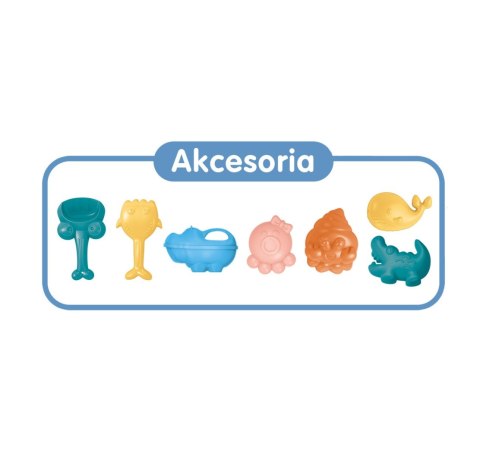 WOOPIE Zestaw do Piasku 3w1 Walizka Krówka Stolik Wodny