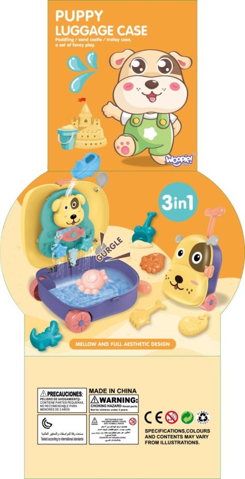 WOOPIE Zestaw do Piasku 3w1 Walizka Piesek Stolik Wodny