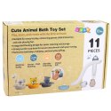 Zestaw Zabawki Do Kąpieli Zwierzątka w Łódeczkach Zjeżdżalnia 11 el.