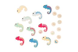 BS Toys, drewniana gra pamięciowa Kolorowy kameleon