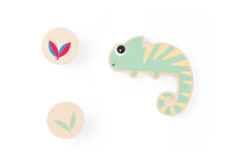 BS Toys, drewniana gra pamięciowa Kolorowy kameleon