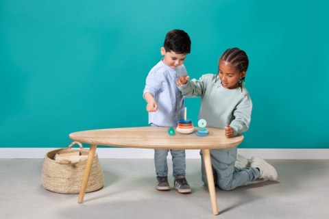 BS Toys, drewniania układanka sorter - wieża balansująca
