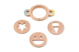 BS Toys, zestaw drewnianych foremek do piasku