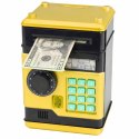 Bankomat Sejf Elektroniczny Skarbonka Światła Dźwięki Kod PIN Złoty