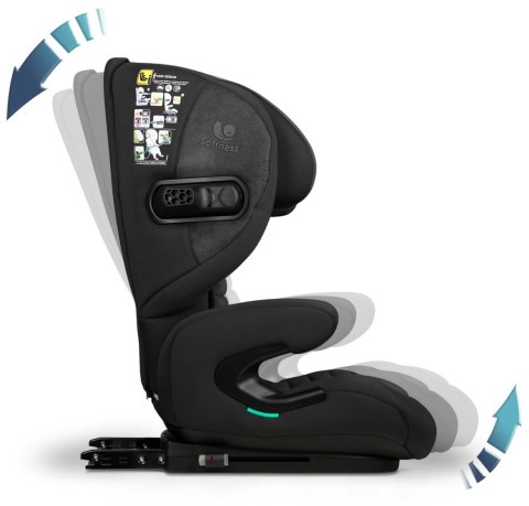 ELISEO Carbon Renolux - Premium fotelik samochodowy Isofix R129 i-Size 100-150 cm z funkcją odchylenia